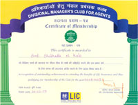 Div. Manager's Club Membership 2008-09