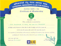 Div. Manager's Club Membership 2009-10